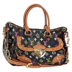 LOUIS VUITTON Monogram Multicolor Rita Tote Bag Black